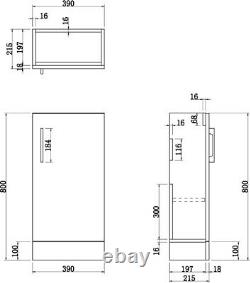 Modern Bathroom Toilet & Basin Sink Vanity Unit Furniture 900mm Gloss White