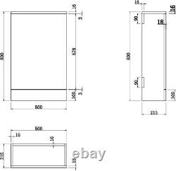 Modern Bathroom Toilet & Basin Sink Vanity Unit Furniture 900mm Gloss White