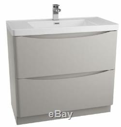 Modern Bathroom Units Grey Furniture Storage Cabinet Basin Vanity WC 2 Drawer