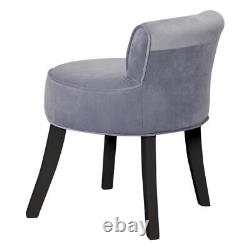 Modern Linen Velvet Footrest Stool Dressing Upholstered Vanity Ottoman Chair