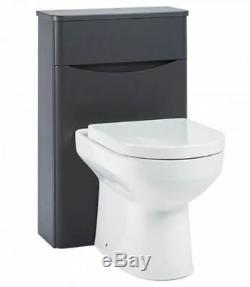 Modern Matt Grey Bathroom Furniture Vanity Unit Basin Storage Cabinet WC