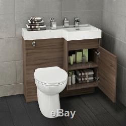 Modern Vanity Unit Bathroom Basin Sink&Toilet Back to Wall Storage Cabinet 906R