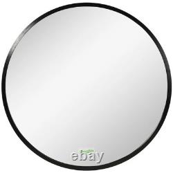 Modern Wall-mounted Vanity Mirror for Bedroom Bathroom Washroom, Black, 40x40cm