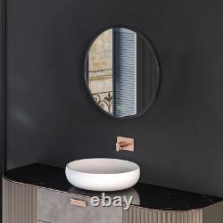 Modern Wall-mounted Vanity Mirror for Bedroom Bathroom Washroom, Black, 40x40cm