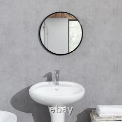 Modern Wall-mounted Vanity Mirror for Bedroom Bathroom Washroom, Black, 40x40cm