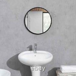 Modern Wall-mounted Vanity Mirror for Bedroom Bathroom Washroom, Black, 40x40cm