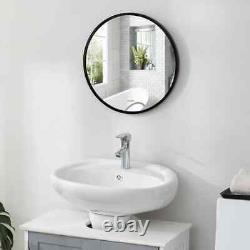 Modern Wall-mounted Vanity Mirror for Bedroom Bathroom Washroom, Black, 40x40cm