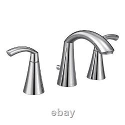 Moen T6173 Glyde Polished Chrome Two Handle High Arc Bathroom Sink Faucet
