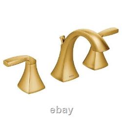 Moen T6905bg Voss Brushed Gold 2-handle High Arc Widespread Bathroom Sink Faucet