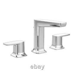 Moen Ts8002 Via Polished Chrome Two Handle Widespread Bathroom Sink Faucet