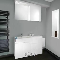 Myplan Bathstore Vanity Cabinet Sink Basin Tall & mirror units White All Sizes
