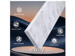 NTQ 24 in. Real Marble Vanity Backsplash Marble Bathroom Vanity Back Splash