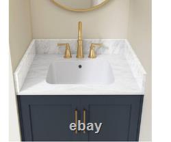 NTQ 24 in. Real Marble Vanity Backsplash Marble Bathroom Vanity Back Splash