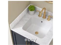 NTQ 24 in. Real Marble Vanity Backsplash Marble Bathroom Vanity Back Splash