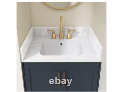 NTQ 24 in. Real Marble Vanity Backsplash Marble Bathroom Vanity Back Splash