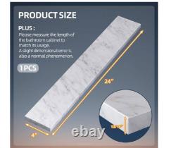 NTQ 24 in. Real Marble Vanity Backsplash Marble Bathroom Vanity Back Splash