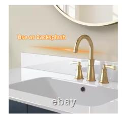 NTQ 42 in. Solid Surface Vanity Backsplash Bathroom Vanity Back splash in White