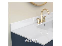 NTQ 42 in. Solid Surface Vanity Backsplash Bathroom Vanity Back splash in White