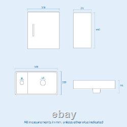 Nanuya 400 mm Light Grey Vanity Unit and Back To Wall Toilet with WC Unit