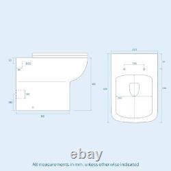 Nanuya 400 mm Light Grey Vanity Unit and Back To Wall Toilet with WC Unit