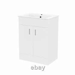 Nanuya 600mm Vanity Basin Unit & WC Unit & Elso Back to Wall White