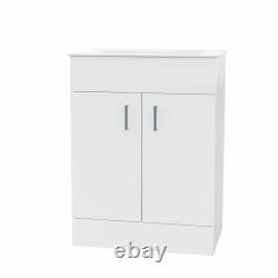 Nanuya 600mm Vanity Basin Unit & WC Unit & Elso Back to Wall White