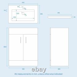 Nanuya 600mm Vanity Basin Unit & WC Unit & Elso Back to Wall White