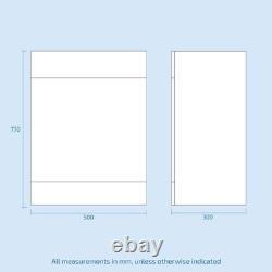 Nes Home 1000mm White Basin Vanity, WC Unit & White Rimless BTW Toilet
