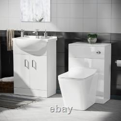 Nes Home 1050mm Vanity Basin WC Unit & Back To Wall Toilet Flat Pack