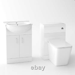 Nes Home 1050mm Vanity Basin WC Unit & Back To Wall Toilet Flat Pack