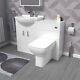 Nes Home 1050mm White Vanity Unit With Wc Unit & Back To Wall Toilet