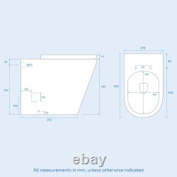 Nes Home 1100mm Dark Grey Basin Vanity Unit & Rimless Back To Wall Toilet