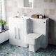 Nes Home 1100mm Lh Freestanding White Basin Vanity With Wc & Btw Toilet