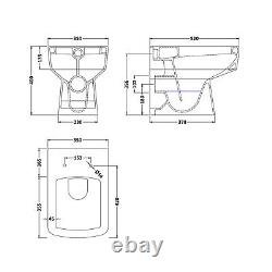 Nes Home 1100mm LH Freestanding White Basin Vanity with WC & BTW Toilet