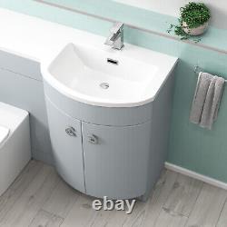 Nes Home 1100mm RH Matte Grey Basin Vanity, WC Unit & Back to Wall Toilet