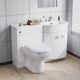 Nes Home 1100mm Right Hand Sink White Combination Vanity Unit With Btw Toilet