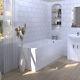 Nes Home 1700mm Bath Suite, Basin Vanity Unit, Wc & Btw Comfort Height Toilet