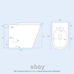 Nes Home 550mm White Basin Vanity, WC, BTW Toilet & Acrylic Bath Suite Flat Pack