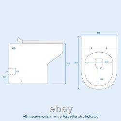 Nes Home 600mm Floor Standing Vanity Unit, WC Unit & Back To Wall Toilet White