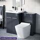 Nes Home 600mm Vanity Basin With Unit Wc Unit & Back To Wall Toilet Pan