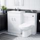Nes Home 600mm White Basin Vanity & Wc Unit & Back To Wall Toilet