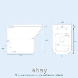 Nes Home Aric Left Hand 1100mm Vanity Basin Unit, WC Unit & Back To Wall Toilet