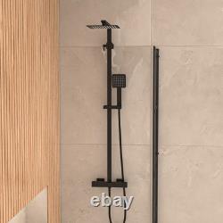 Nes Home Bath Screen Shower White Doors Vanity Toilet Matte Black Taps