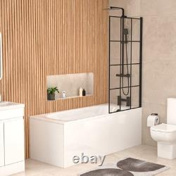 Nes Home Bath Screen Shower White Doors Vanity Toilet Matte Black Taps