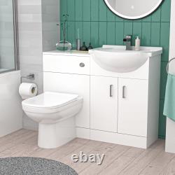 Nes Home Bath With Shower Mixer, Screen, Basin Vanity, BTW Toilet and Tap Suite
