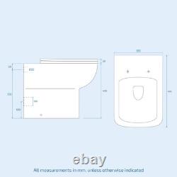 Nes Home Compact Basin Combined 2-in-1 Back to Wall Toilet and WC Unit