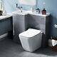 Nes Home Grey Cloakroom 900 Mm Lh Vanity Unit Basin Wc Btw Toilet