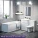 Nes Home High Gloss White 600mm Bathroom Vanity Wc Unit Btw Toilet & Bath Set