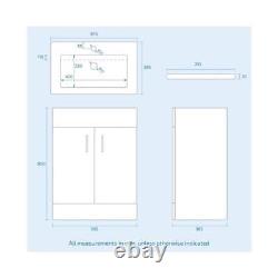 Nes Home L-Shaped LH Bath, Exposed Shower, White Basin Vanity, Taps, BTW Toilet