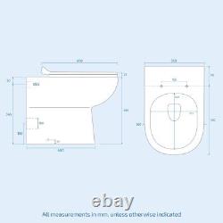 Nes Home L-Shaped LH Bath, Exposed Shower, White Basin Vanity, Taps, BTW Toilet